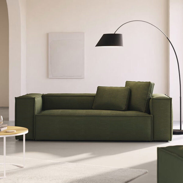 Olive Green Cozy Fabric Loveseat Sofas | Compressed Sofa