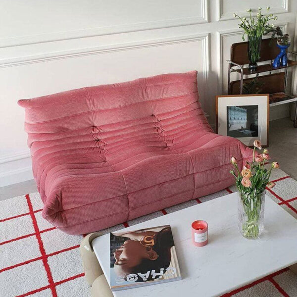 Togo Two Seater Armless Loveseat Floor Chair | Compressed Sofa